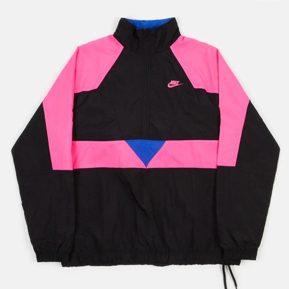 ☔️🎒Nike Men’s Packable Rain Jacket Anorak black, pink XXL - Picture 1 of 15